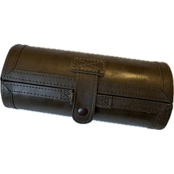 6PCS Shoe Polish Care Kit Leather Shoe Shine Set Shoe PU Leather Case Brown - Picture 2 of 6